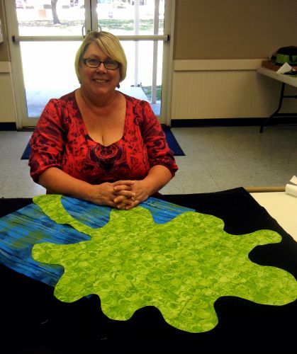 Carol created a giant philandendron leaf.